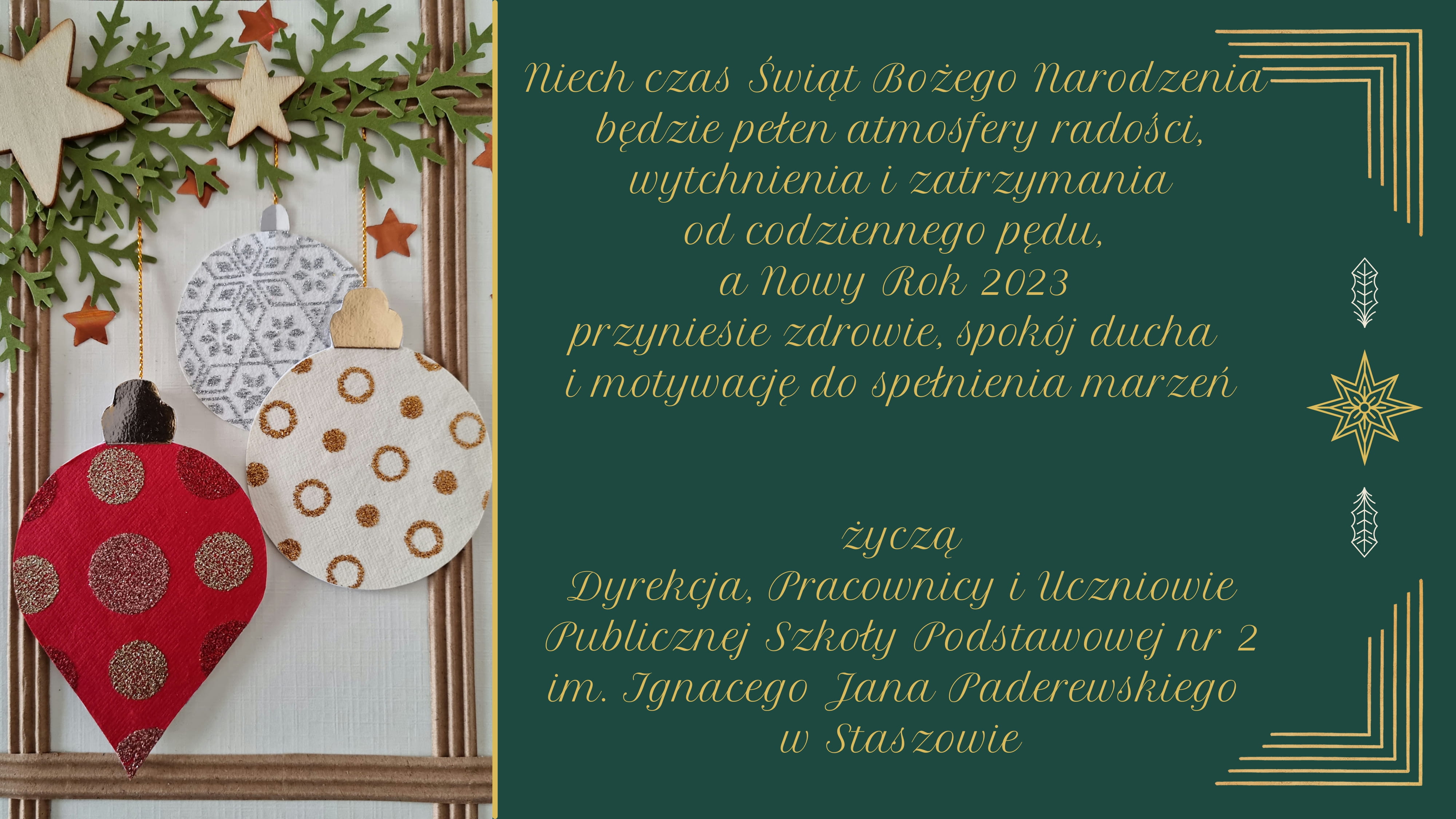 Życzenia z okazji Świąt Bożego Narodzenia