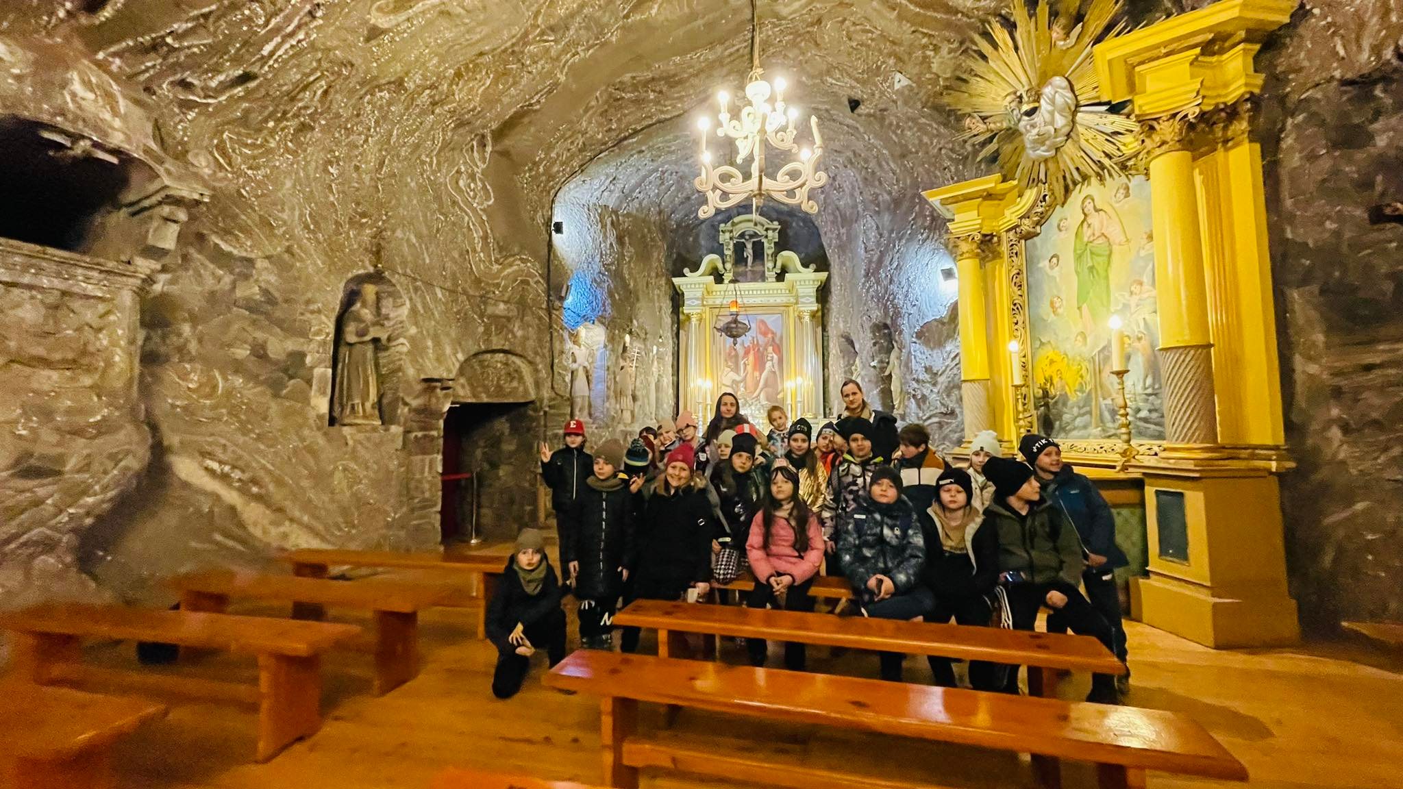 Klasa 2c w podziemiach Kopalni Soli Bochnia