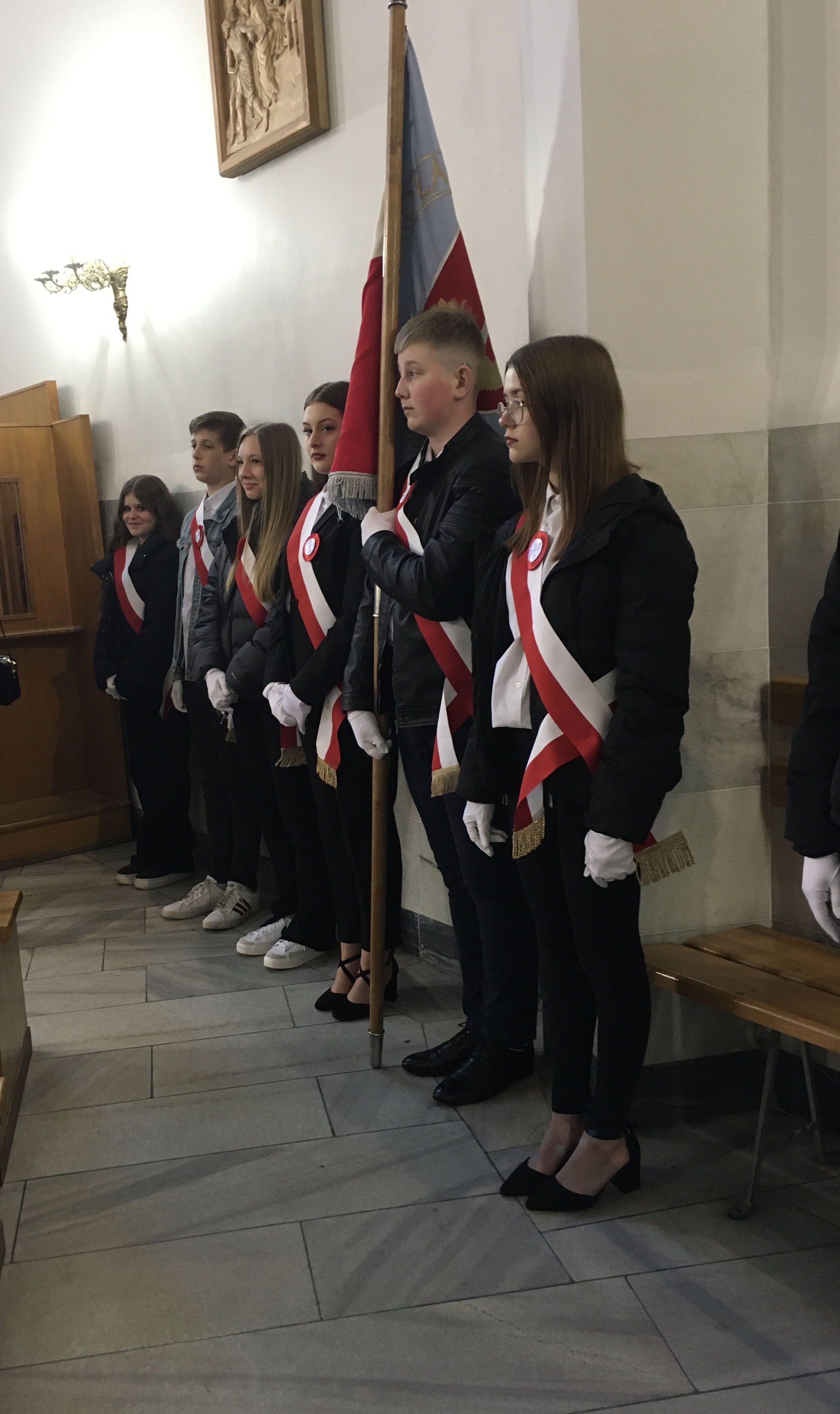 Poczty sztandarowe w Sanktuarium Jana Pawła II