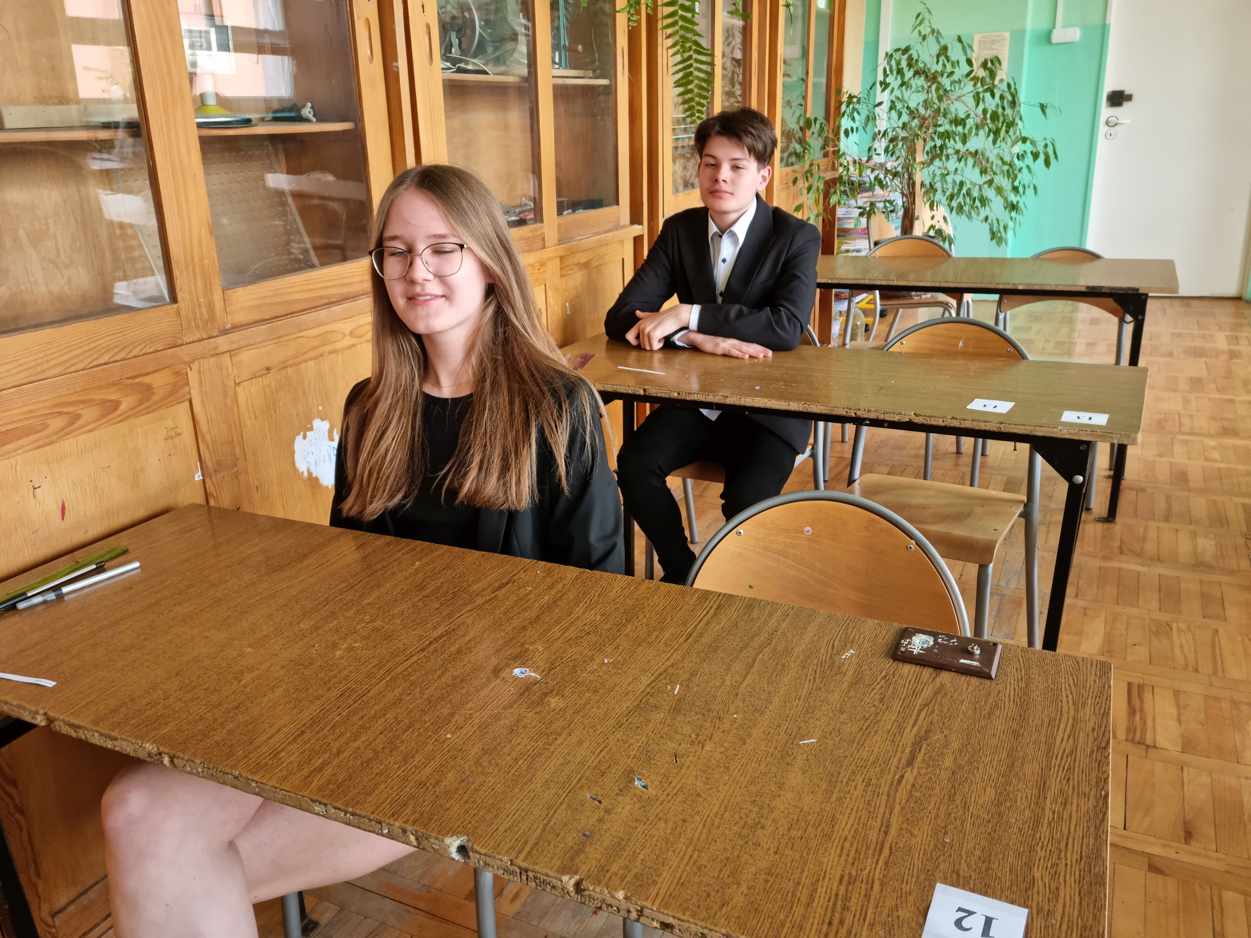 Uczniowie podczas egzaminu klas ósmych