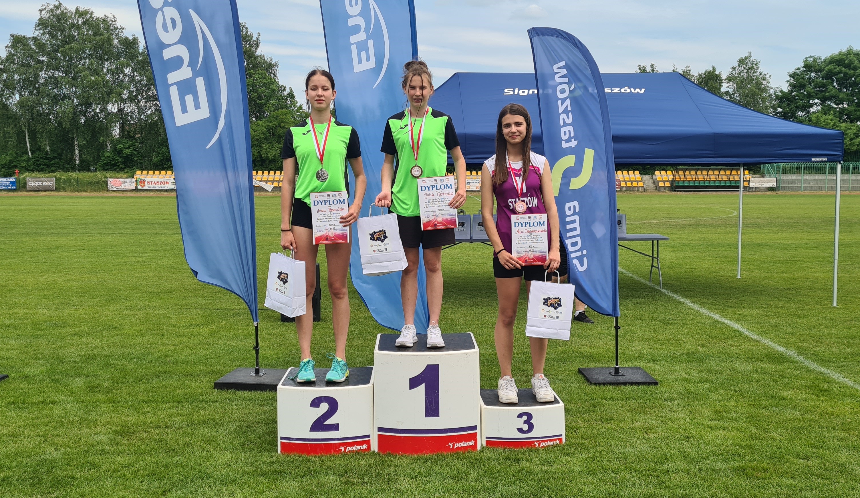 Medalistki biegu na 100 m