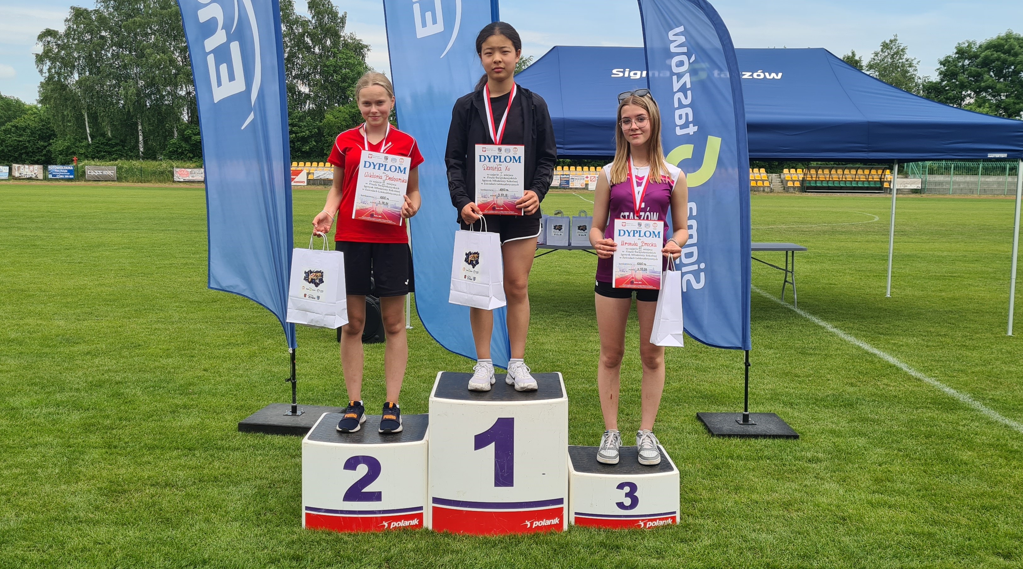 Medalistki biegu na 1000 m